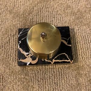 Marble brass stamp holder